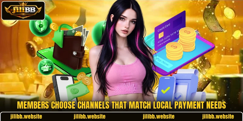 Members choose channels that match local payment needs