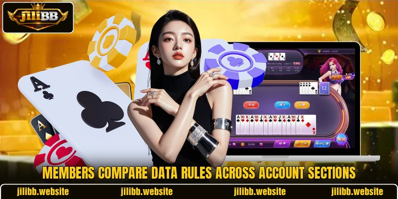 Members compare data rules across account sections