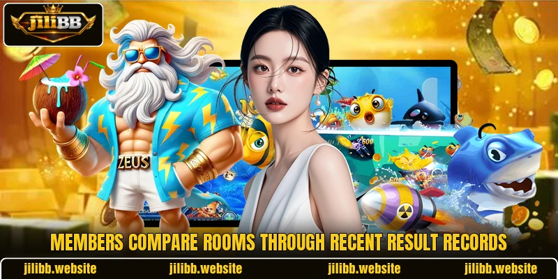 Members compare rooms through recent result records