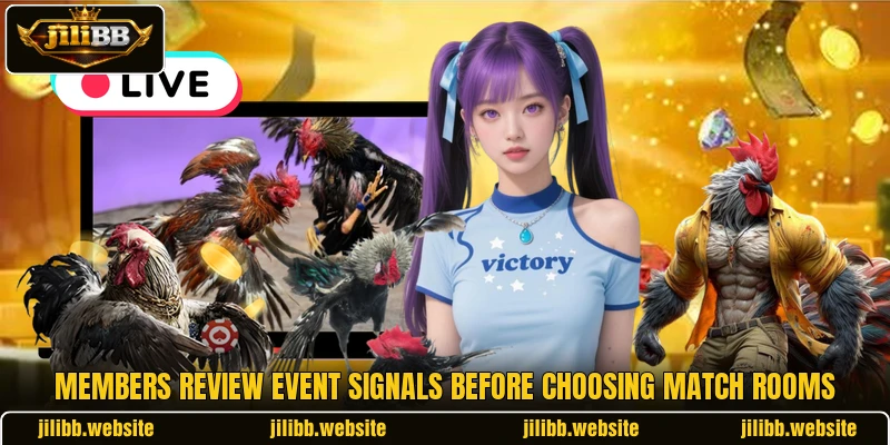Members review event signals before choosing match rooms Members review event signals before choosing match rooms