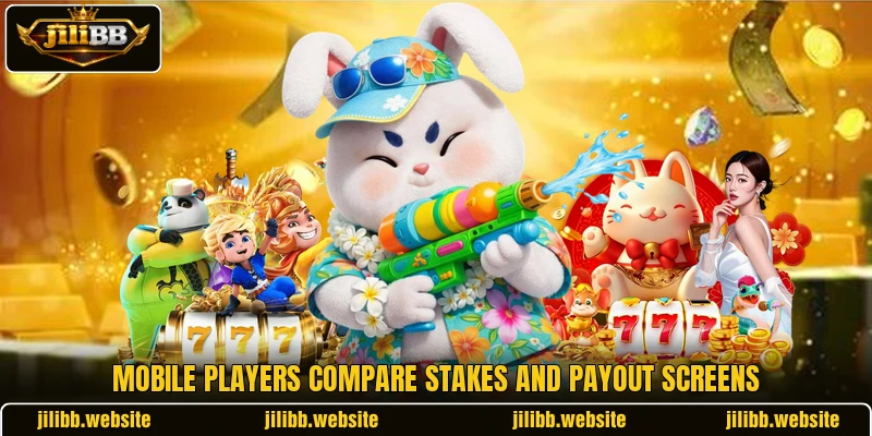 Mobile players compare stakes and payout screens