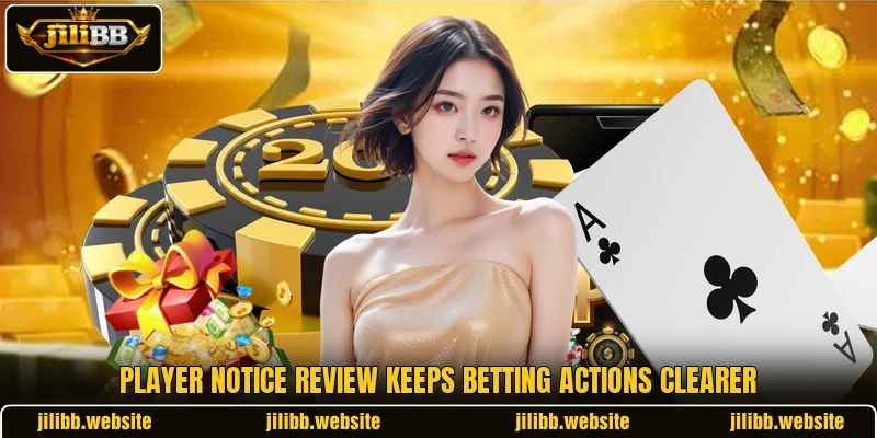 Player notice review keeps betting actions clearer