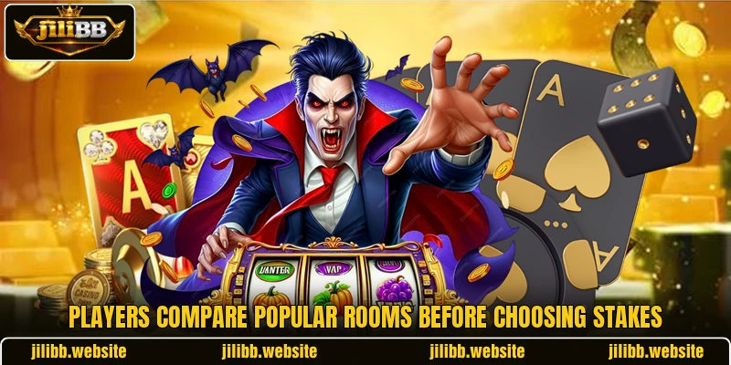 Players compare popular rooms before choosing stakes Players compare popular rooms before choosing stakes