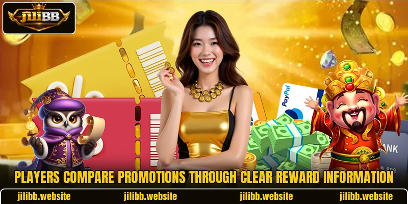 Players compare promotions through clear reward information