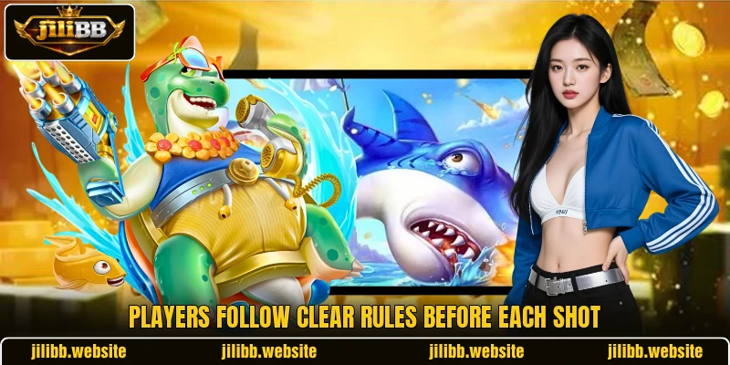 Players follow clear rules before each shot Players follow clear rules before each shot