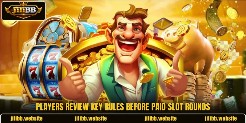 Players review key rules before paid slot rounds