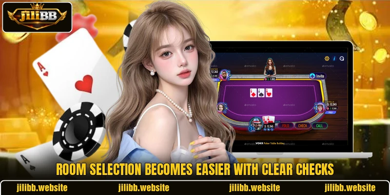 Room selection becomes easier with clear checks Room selection becomes easier with clear checks
