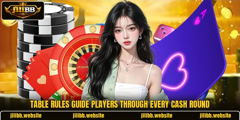 Table rules guide players through every cash round Table rules guide players through every cash round